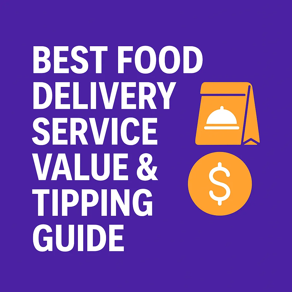 Best food delivery service value and tipping guide graphic