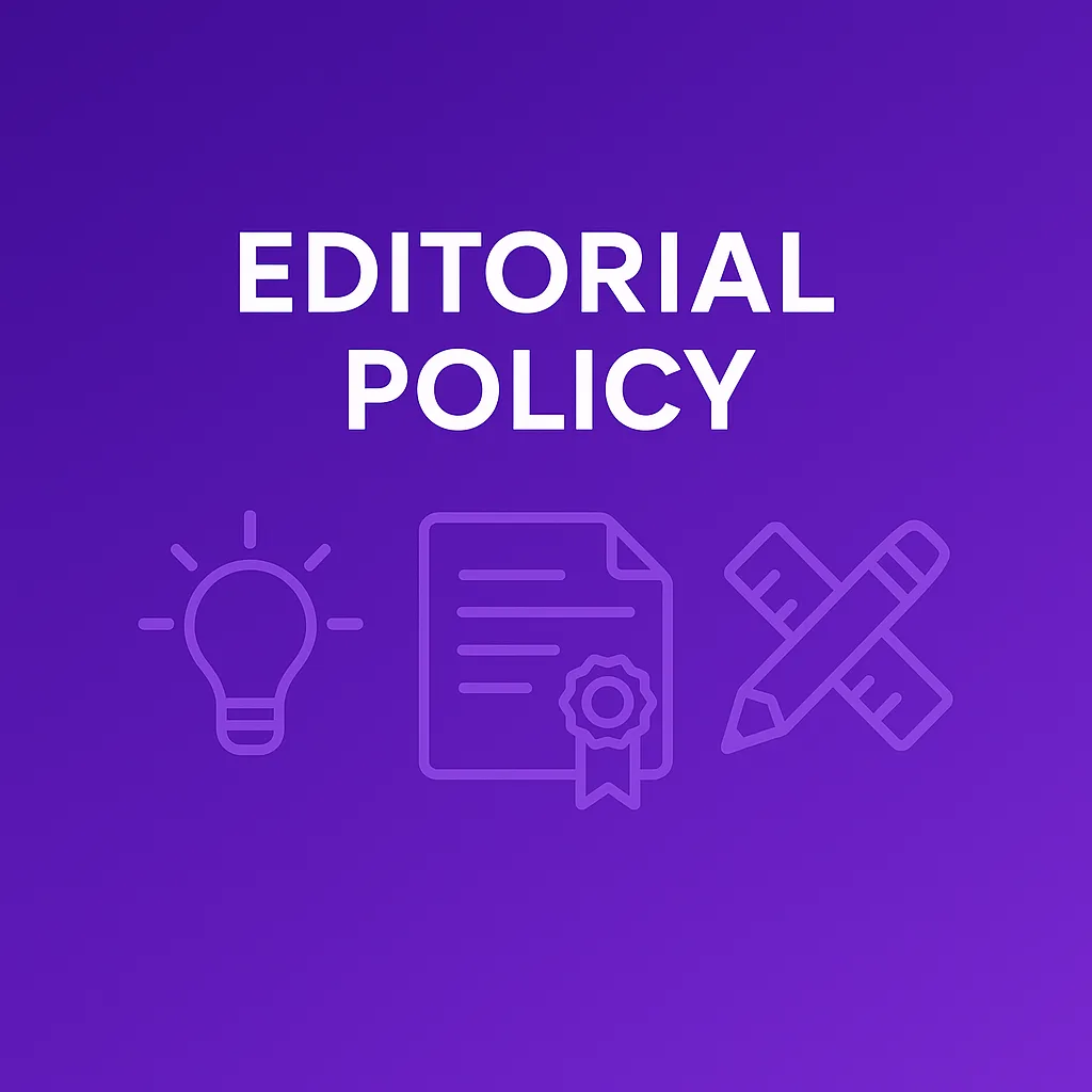 Editorial Policy — SaveMeMonthly: Transparency and Accuracy in Savings Advice - Save Me Monthly On: Editorial Policy banner with icons of lightbulb, certified document, and pencil on purple gradient background